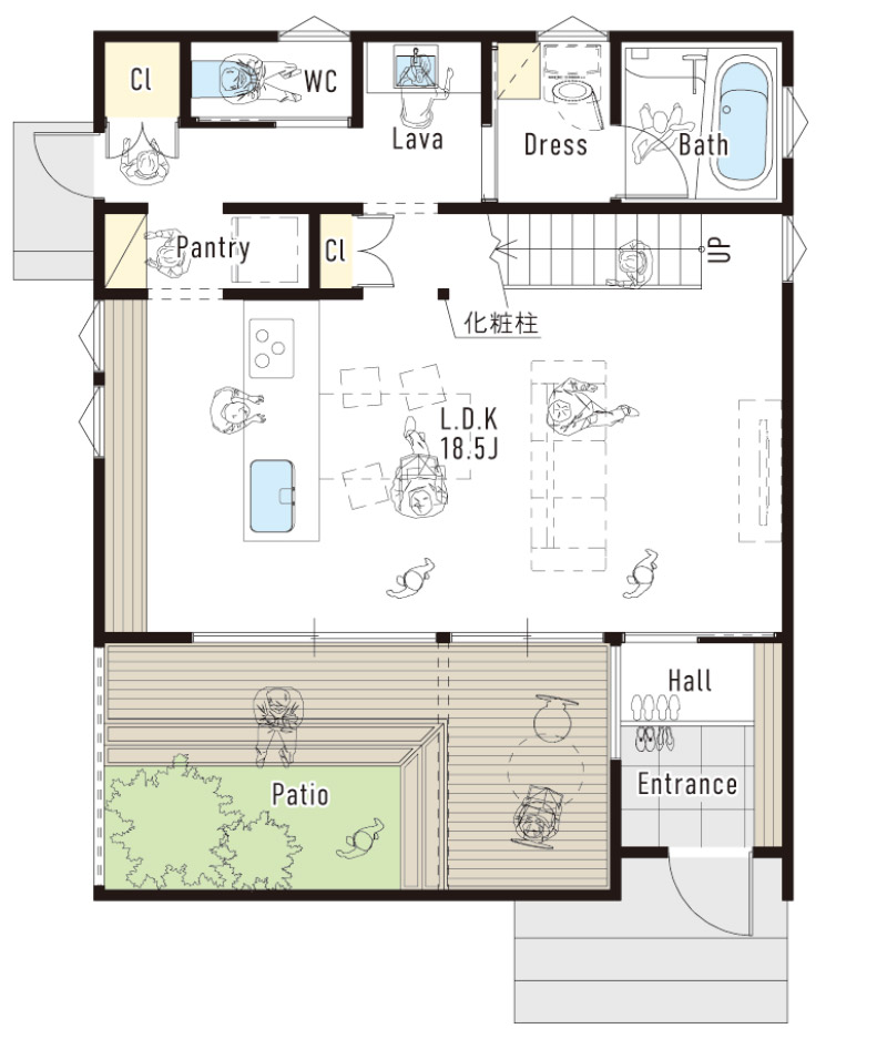 Retreat Style リトリートスタイル 1階プラン